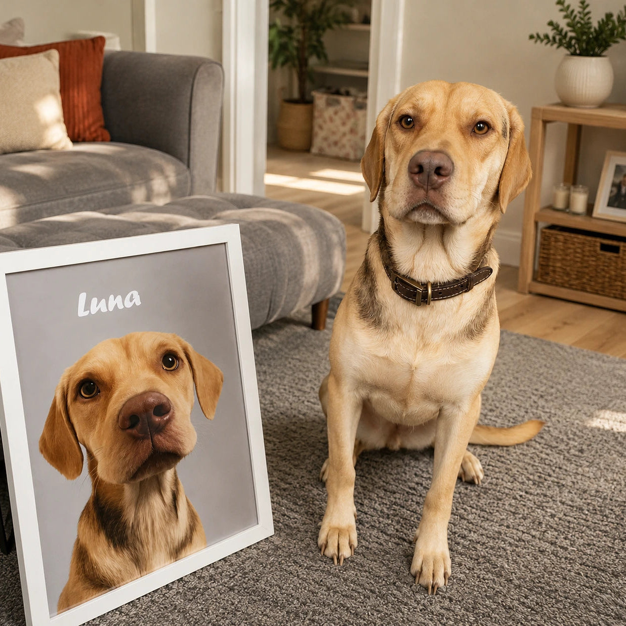 Minimalist: Custom Pet Poster - Paw & Glory - Dog Portraits - Pet Portraits