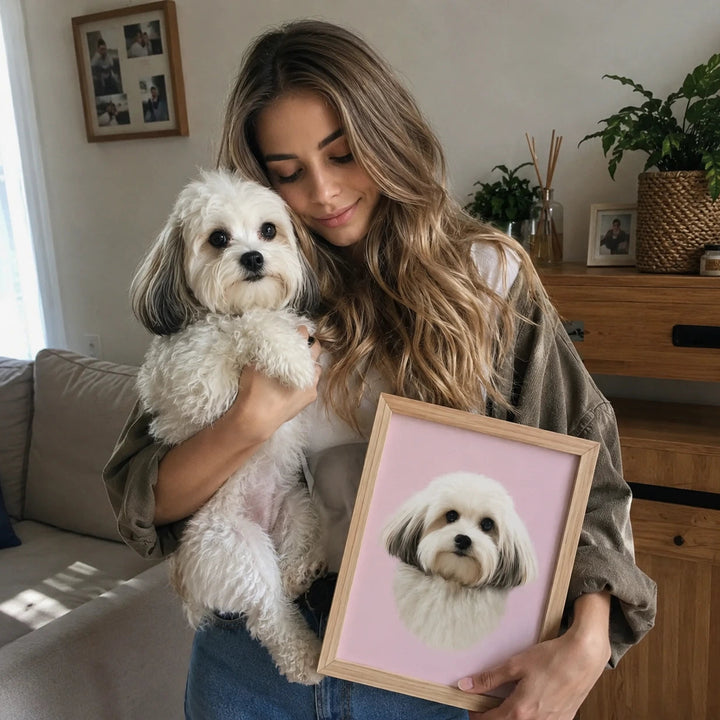 Minimalist: Custom Pet Poster - Paw & Glory - Dog Portraits - Pet Portraits