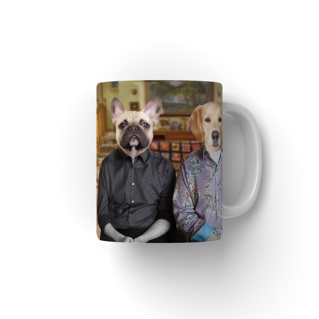 Family Sitcom Couple Custom Pet Coffee Mug | Funny Pet Portrait Gift | Paw & Glory