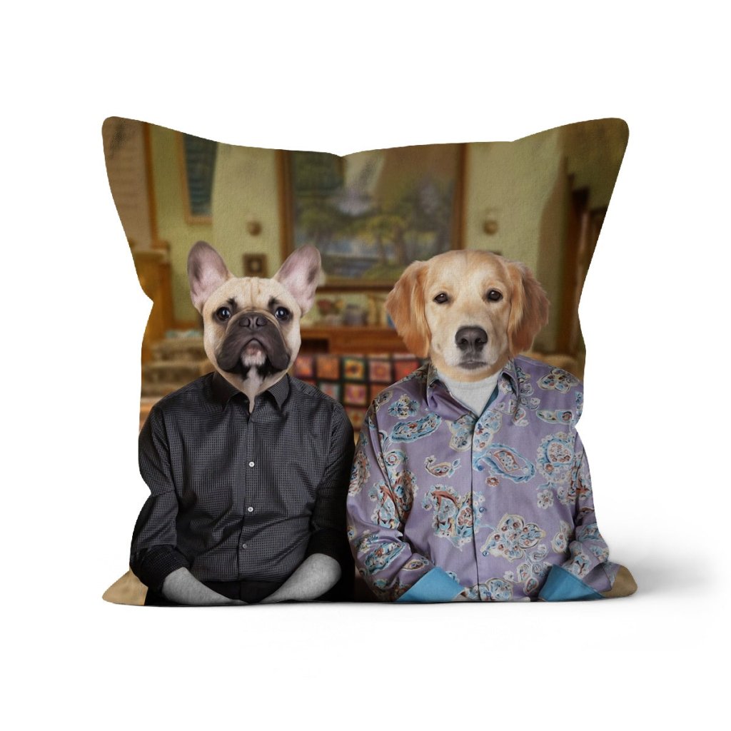 Family Sitcom Couple Custom Pet Pillow | Personalised Pet Gift | Paw & Glory