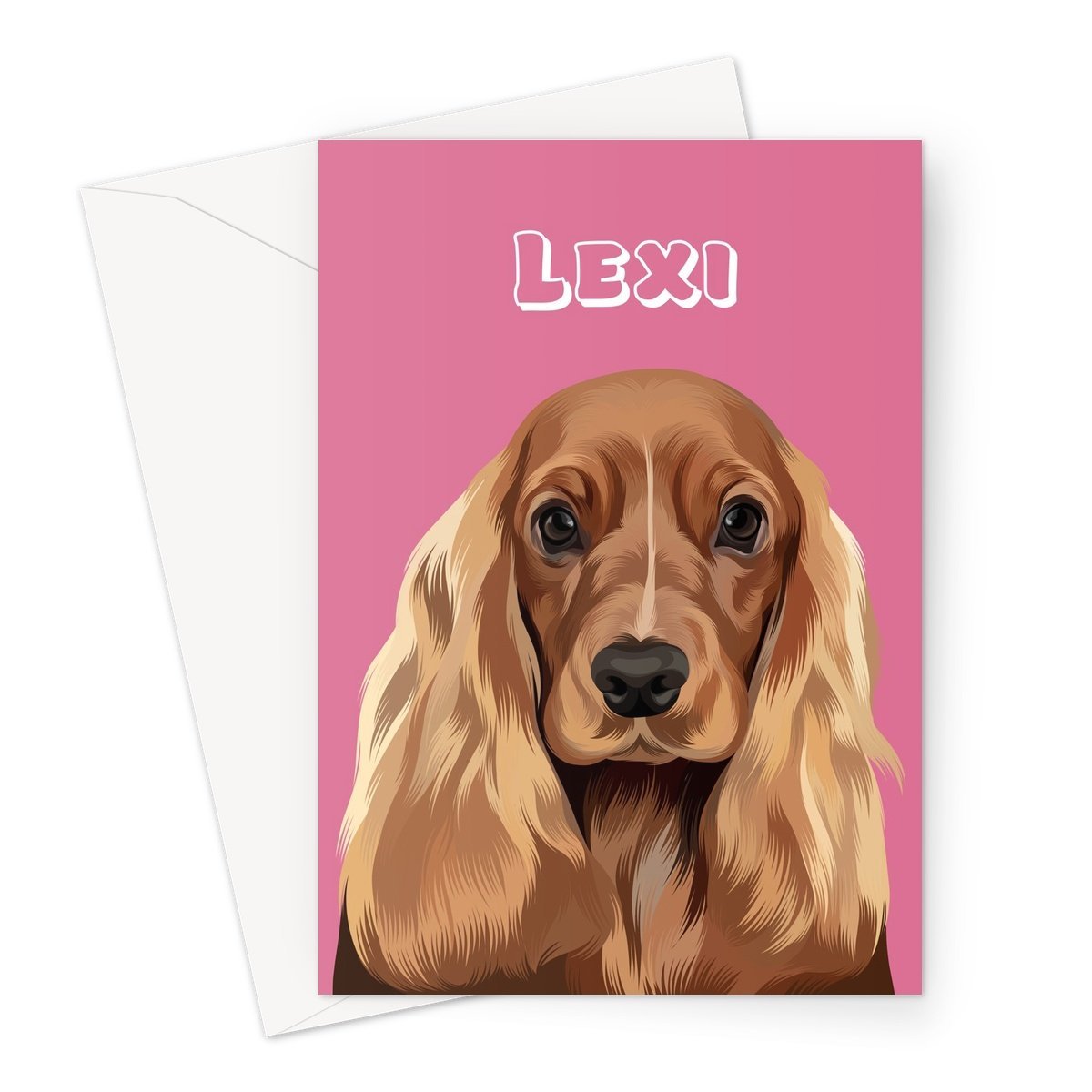 Pet Portraits | Modern: Custom 1 Pet Greeting Card | Paw & Glory