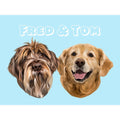 Modern: Custom Digital Download Two Pet Portrait