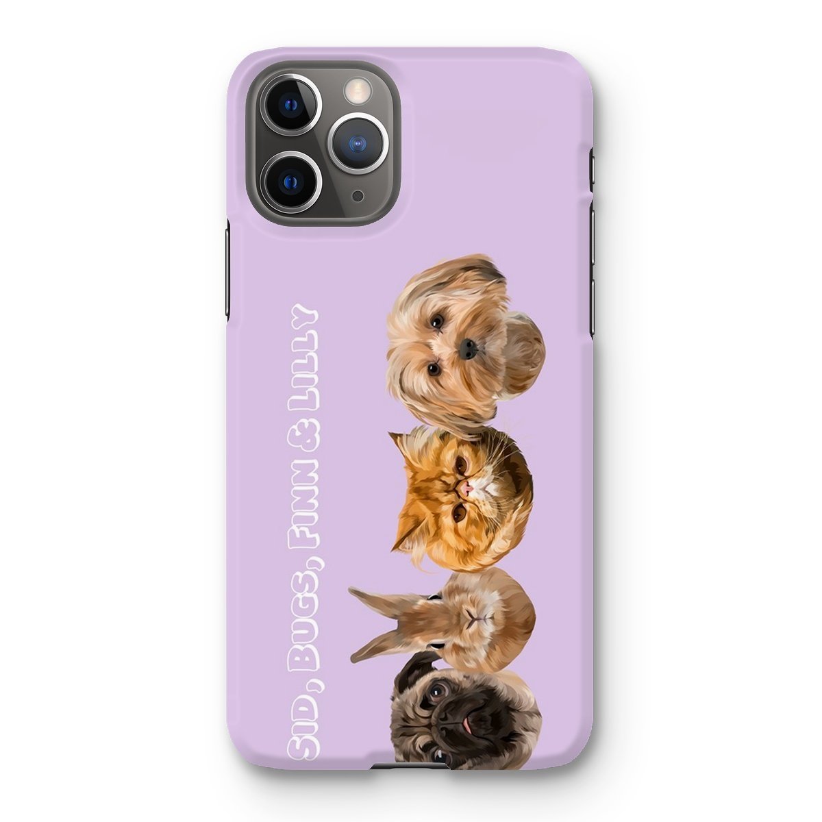 Pet Portraits | Modern: Custom Four Pet Phone Case | Paw & Glory