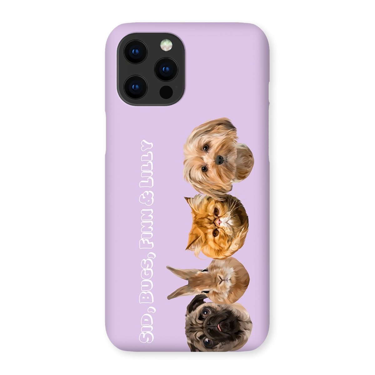 Pet Portraits | Modern: Custom Four Pet Phone Case | Paw & Glory