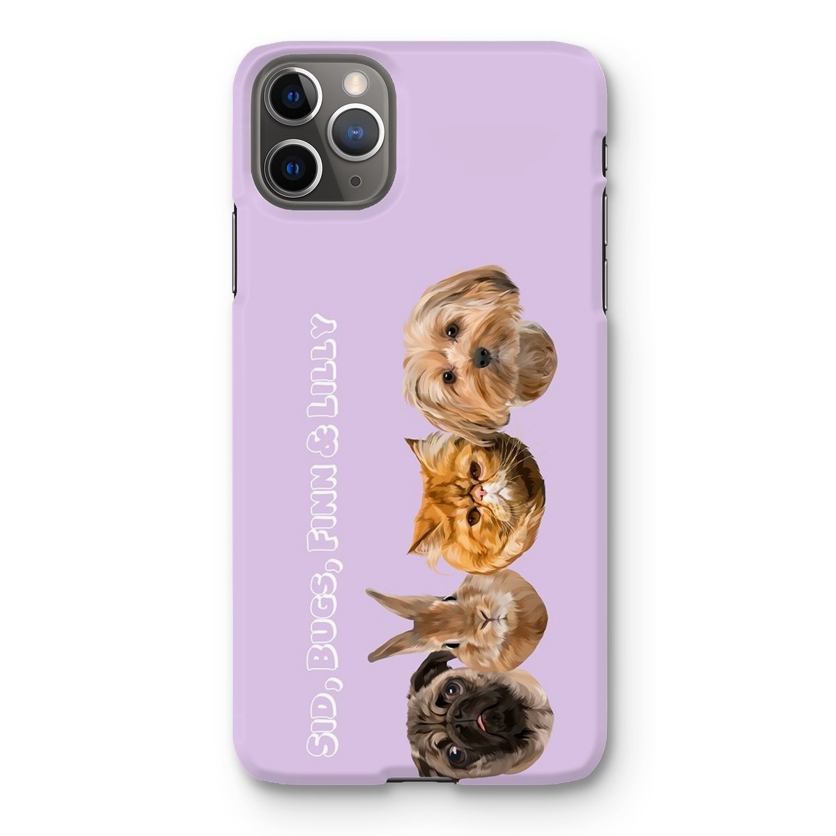 Pet Portraits | Modern: Custom Four Pet Phone Case | Paw & Glory