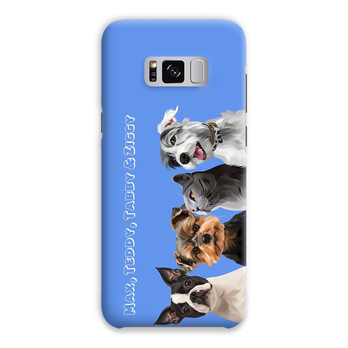 Pet Portraits | Modern: Custom Four Pet Phone Case (Half Body) | Paw & Glory