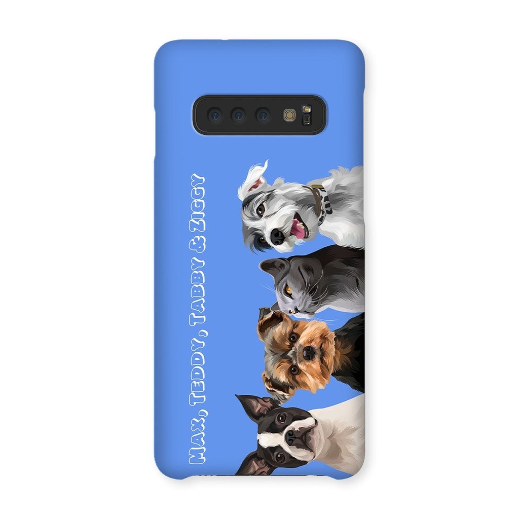 Pet Portraits | Modern: Custom Four Pet Phone Case (Half Body) | Paw & Glory