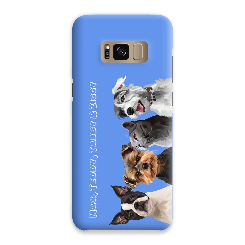 Pet Portraits | Modern: Custom Four Pet Phone Case (Half Body) | Paw & Glory