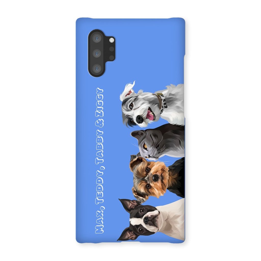 Pet Portraits | Modern: Custom Four Pet Phone Case (Half Body) | Paw & Glory