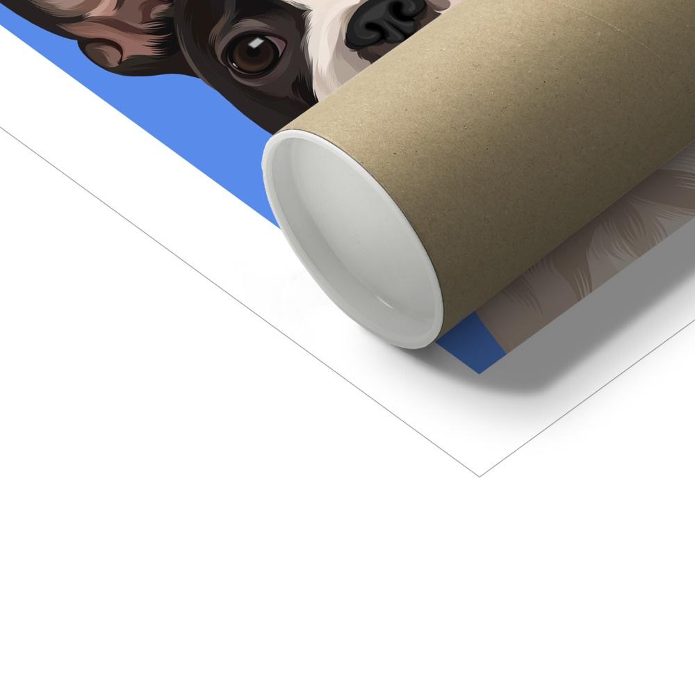 Pet Portraits | Modern: Custom Four Pet Poster (Hald Body) | Paw & Glory