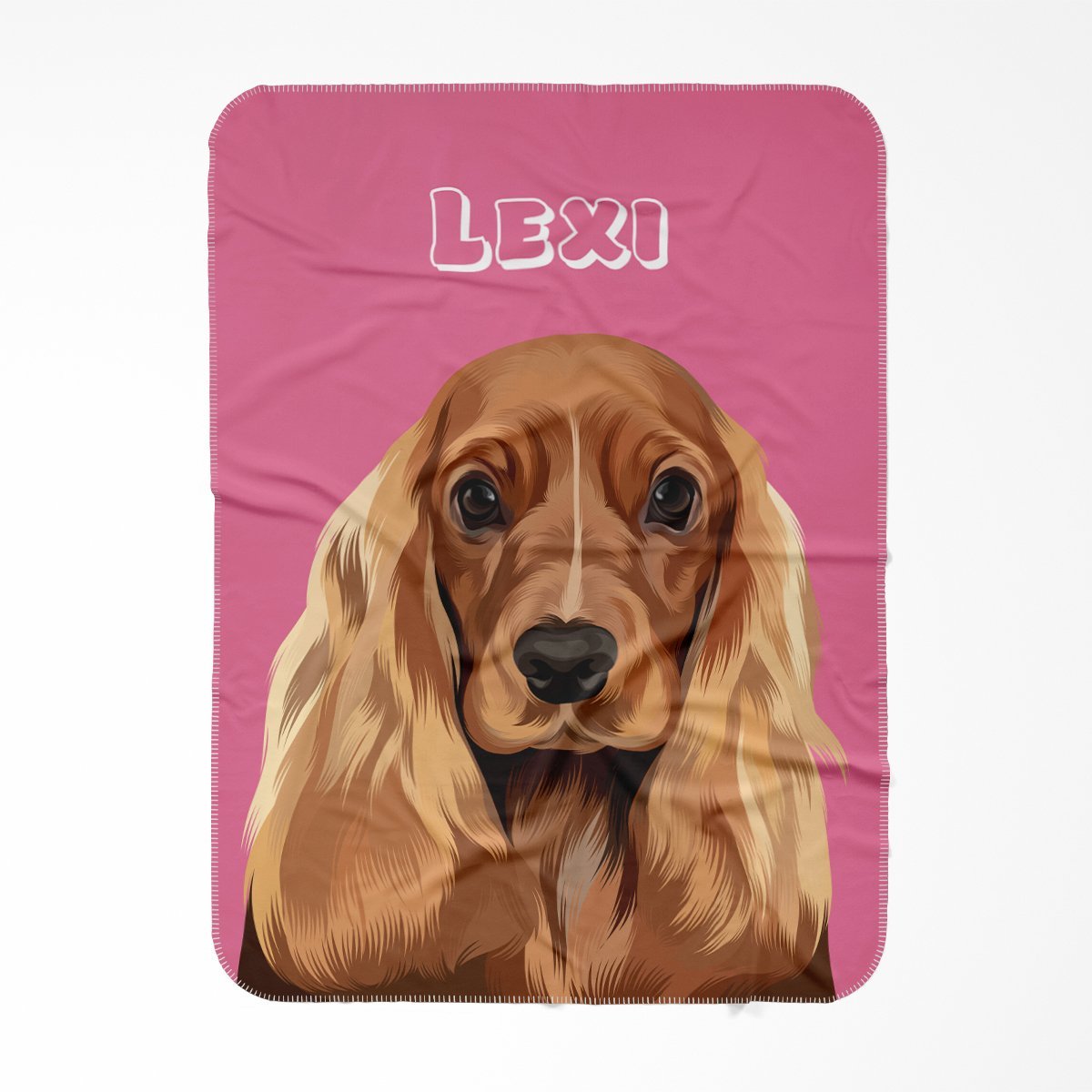 Pet Portraits | Modern: Custom One Pet Blanket (Half Body) | Paw & Glory