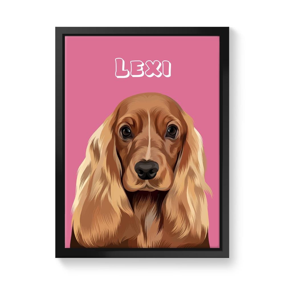 Pet Portraits | Modern: Custom One Pet Canvas (Half Body) | Paw & Glory
