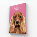 Modern: Custom One Pet Canvas (Half Body)