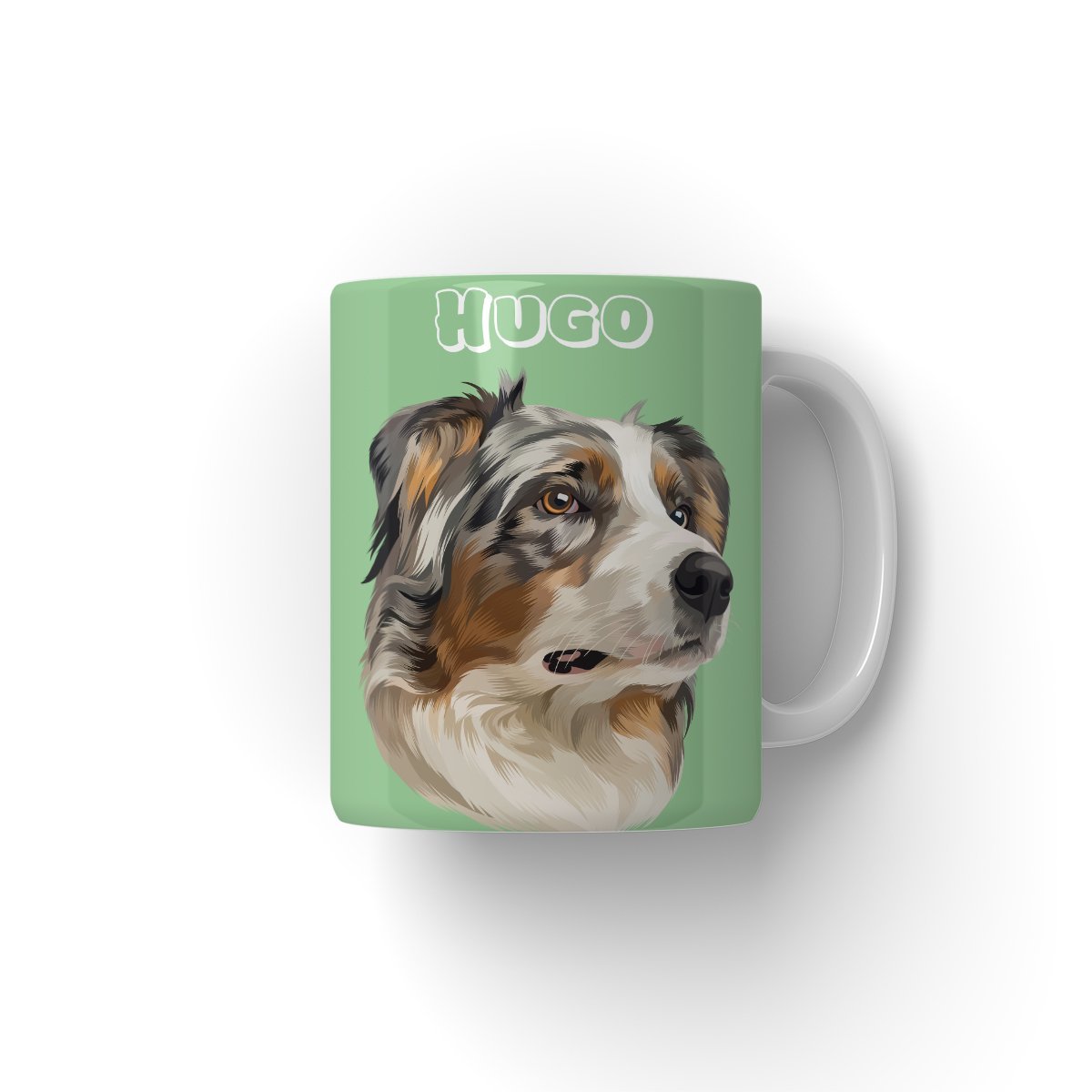 Modern: Custom One Pet Coffee Mug - Paw & Glory - Dog Portraits - Pet Portraits