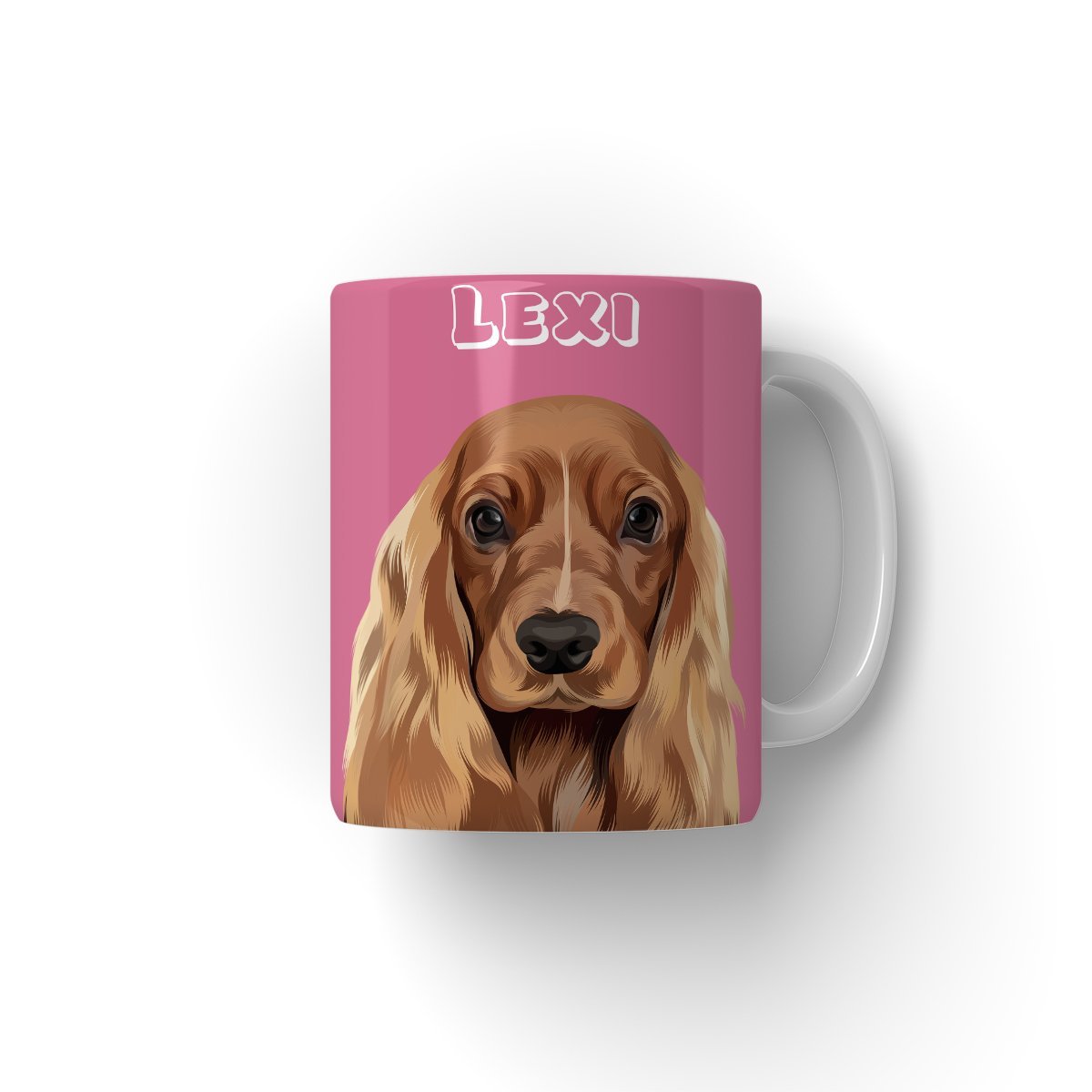 Modern: Custom One Pet Coffee Mug (Half Body) - Paw & Glory - Dog Portraits - Pet Portraits