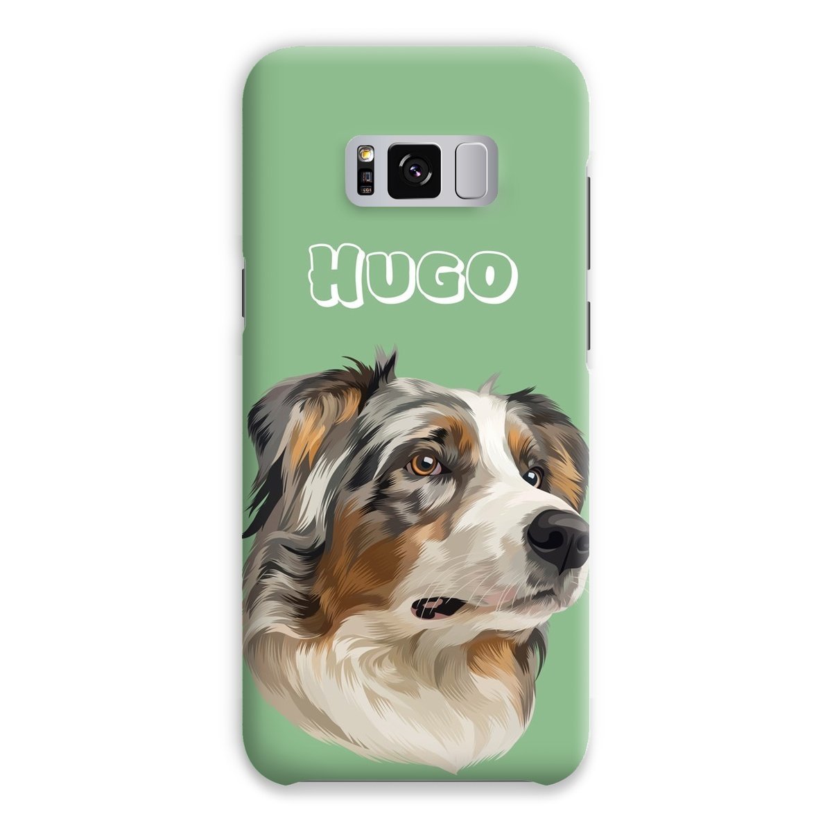 Modern: Custom One Pet Phone Case - Paw & Glory - Dog Portraits - Pet Portraits