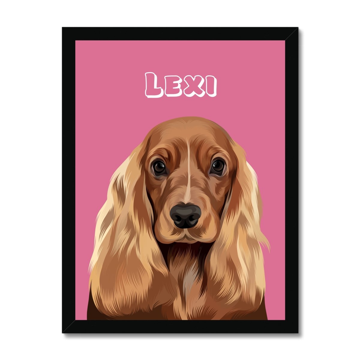 Pet Portraits | Modern: Custom One Pet Portrait (Half Body) | Paw & Glory