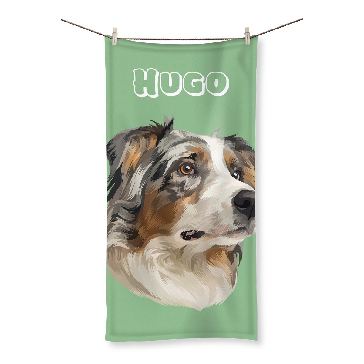 Pet Portraits | Modern: Custom One Pet Towel | Paw & Glory