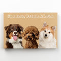 Modern: Custom Three Pet Canvas (Half Body)
