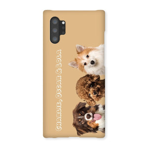 Modern: Custom Three Pet Phone Case (Half Body) - Paw & Glory - Dog Portraits - Pet Portraits