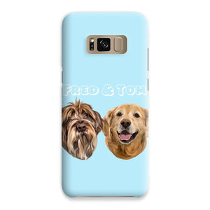 Modern: Custom Two Pet Phone Case - Paw & Glory - Dog Portraits - Pet Portraits