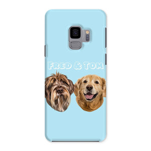 Modern: Custom Two Pet Phone Case - Paw & Glory - Dog Portraits - Pet Portraits
