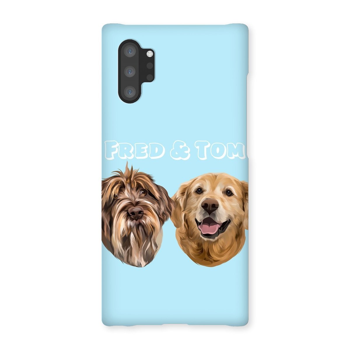 Modern: Custom Two Pet Phone Case - Paw & Glory - Dog Portraits - Pet Portraits