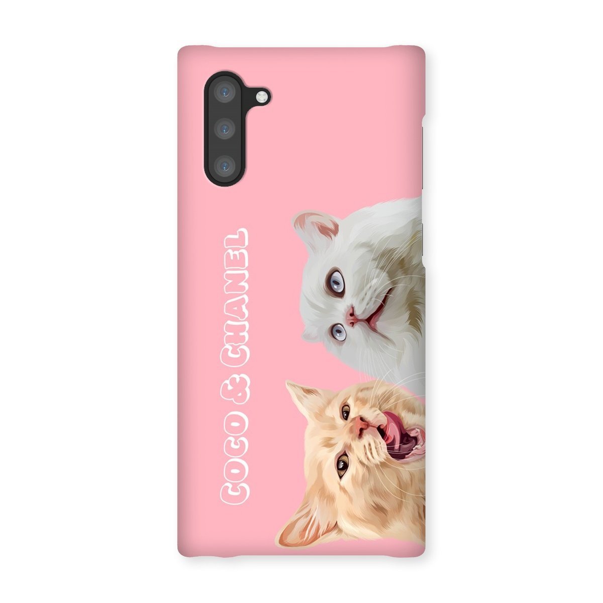 Modern: Custom Two Pet Phone Case (Half Body) - Paw & Glory - Dog Portraits - Pet Portraits