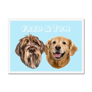 Modern: Custom Two Pet Portrait - Paw & Glory - Dog Portraits - Pet Portraits