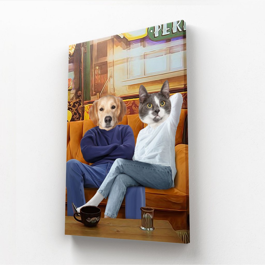 Pet Portraits | Monica & Chandler (Friends Inspired): Custom Pet Canvas | Paw & Glory