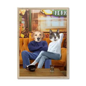 Monica & Chandler (Friends Inspired): Custom Pet Portrait - Paw & Glory - Dog Portraits - Pet Portraits