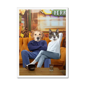 Monica & Chandler (Friends Inspired): Custom Pet Portrait - Paw & Glory - Dog Portraits - Pet Portraits