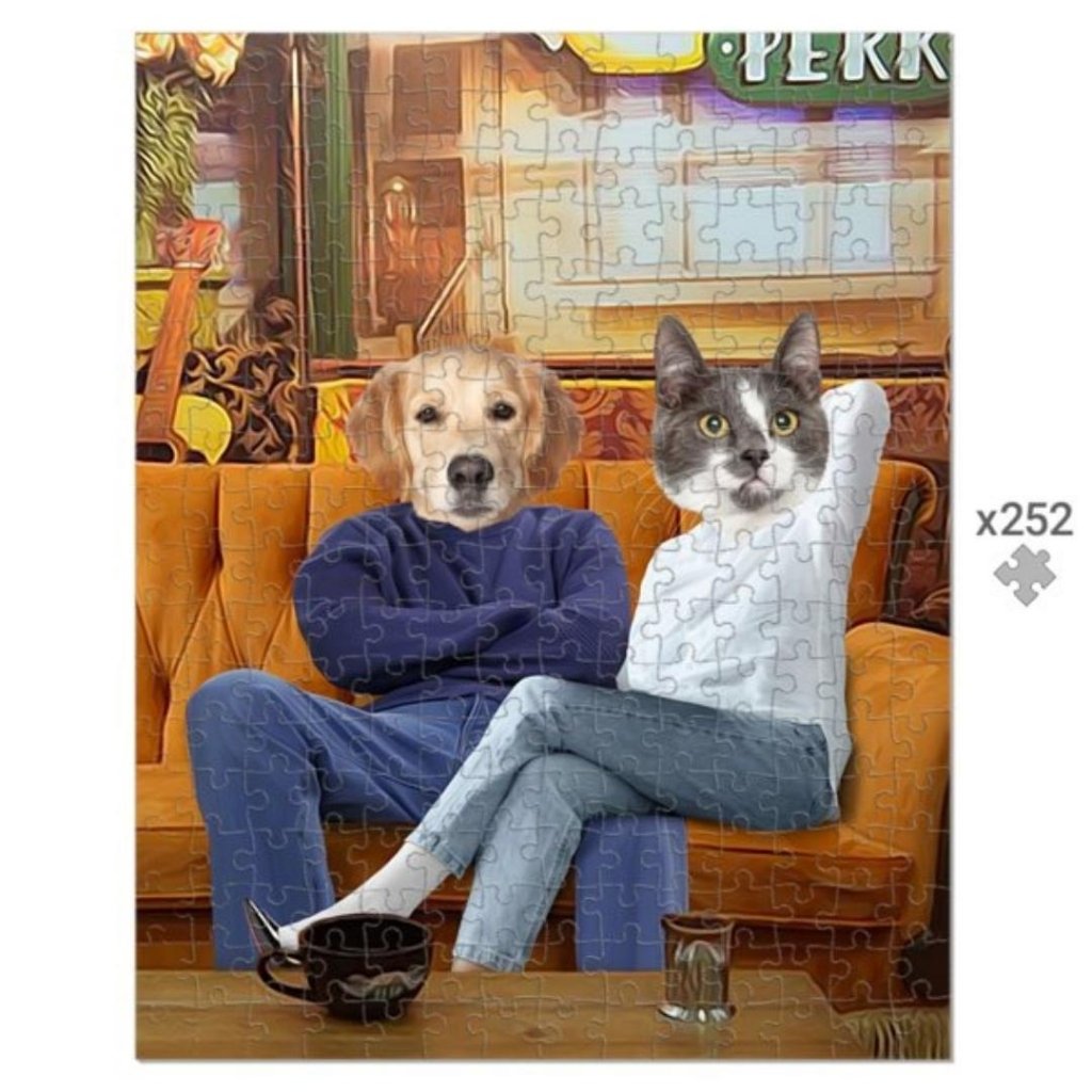 Pet Portraits | Monica & Chandler (Friends Inspired): Custom Pet Puzzle | Paw & Glory