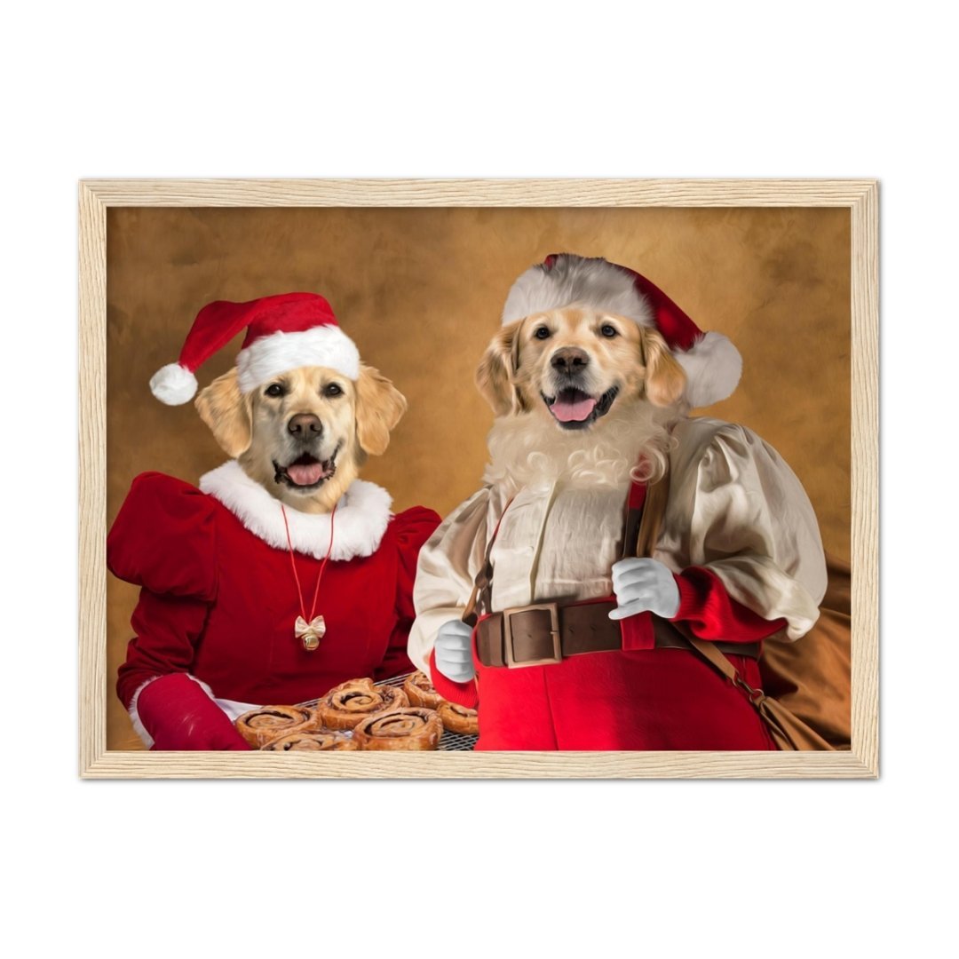 Pet Portraits | Mr & Mrs Claus: Custom Pet Portrait | Paw & Glory
