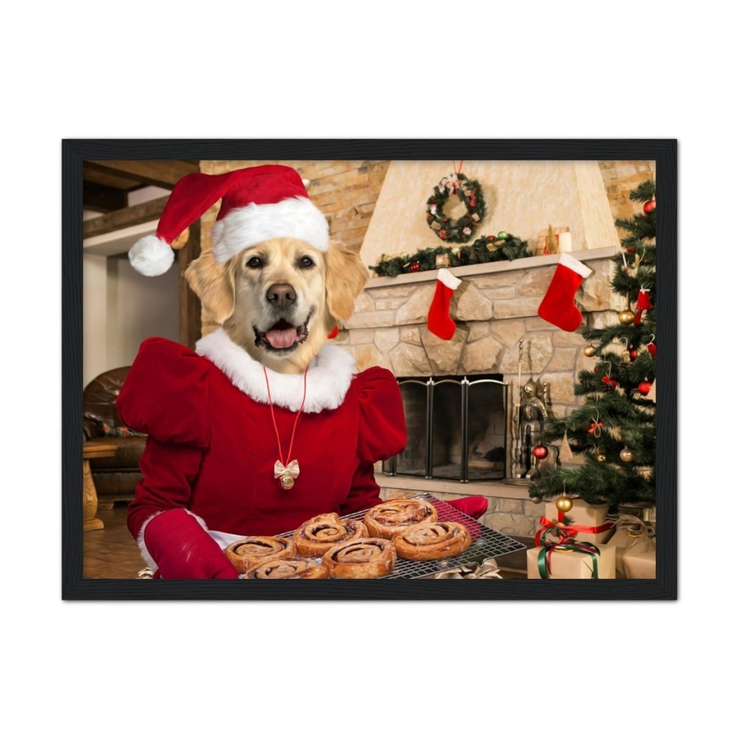 Mrs Claus: Custom Pet Portrait - Paw & Glory - Dog Portraits - Pet Portraits