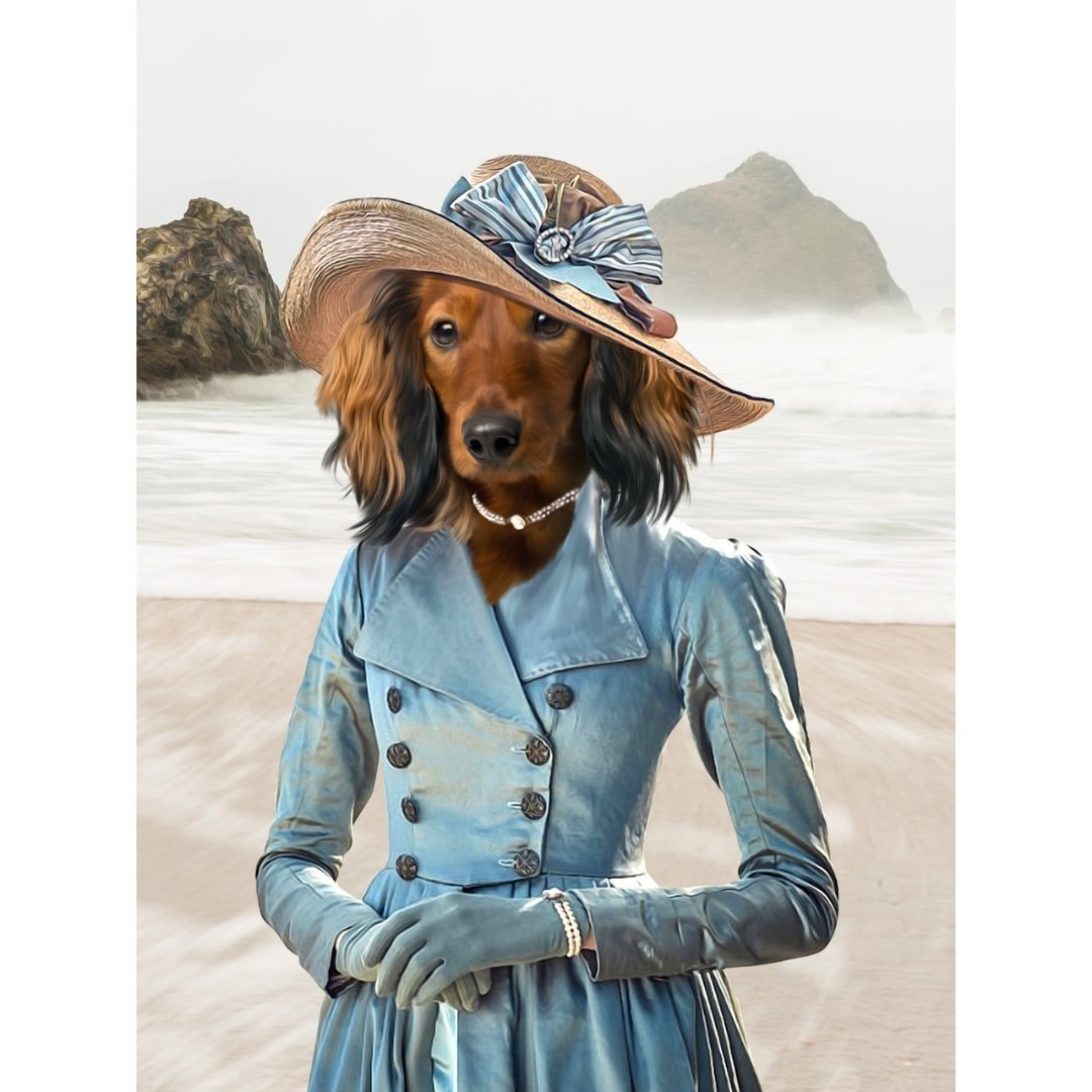 Mrs Warleggan (Poldark Inspired): Custom Digital Download Pet Portrait - Paw & Glory - Dog Portraits - Pet Portraits