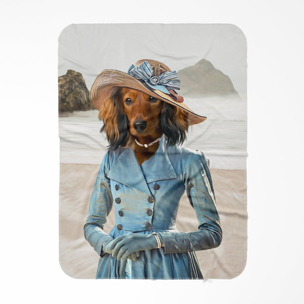 Regency Lady: Custom Pet Blanket | royal pet portrait | Paw & Glory