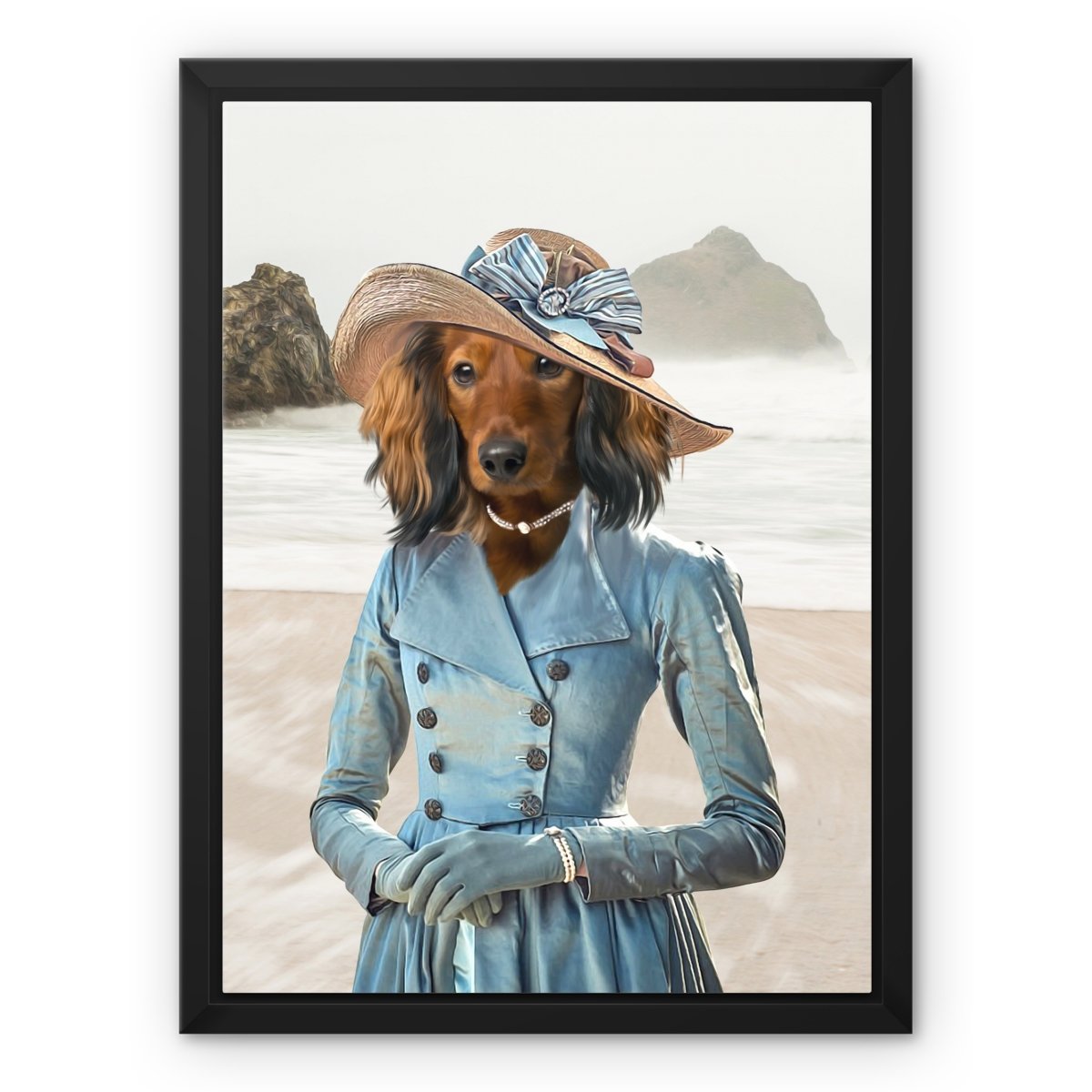 Pet Portraits | Mrs Warleggan (Poldark Inspired): Custom Pet Canvas | Paw & Glory