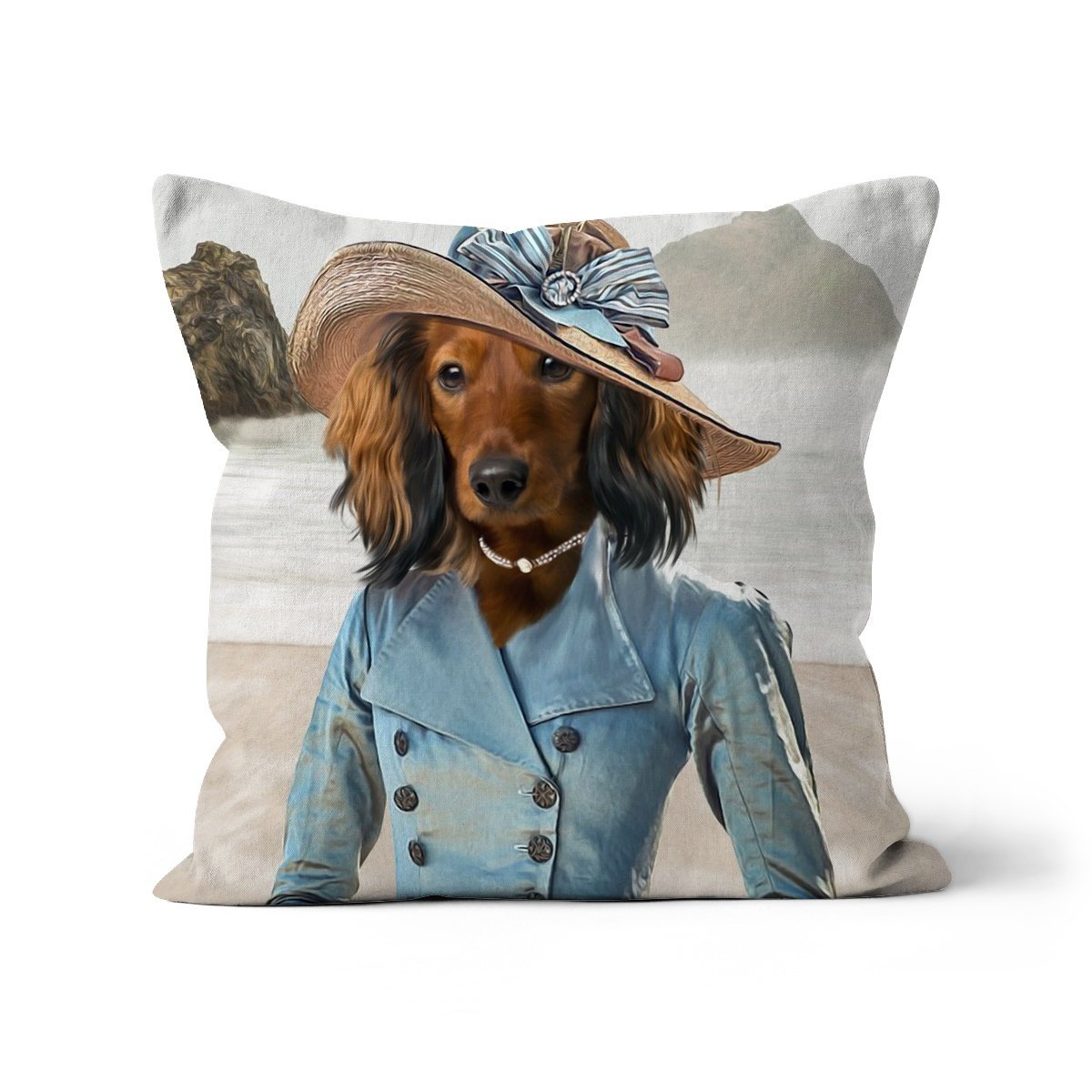 Pet Portraits | Mrs Warleggan (Poldark Inspired): Custom Pet Pillow | Paw & Glory
