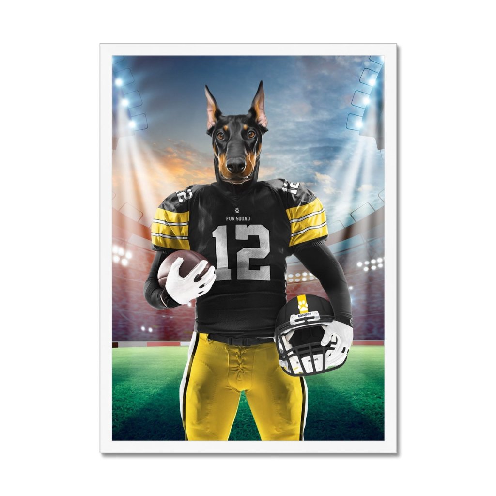 Pet Portraits | Muttsburgh Steeler: Custom Pet Portrait | Paw & Glory