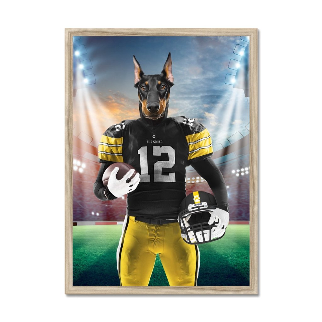 Muttsburgh Steeler: Custom Pet Portrait - Paw & Glory - Dog Portraits - Pet Portraits