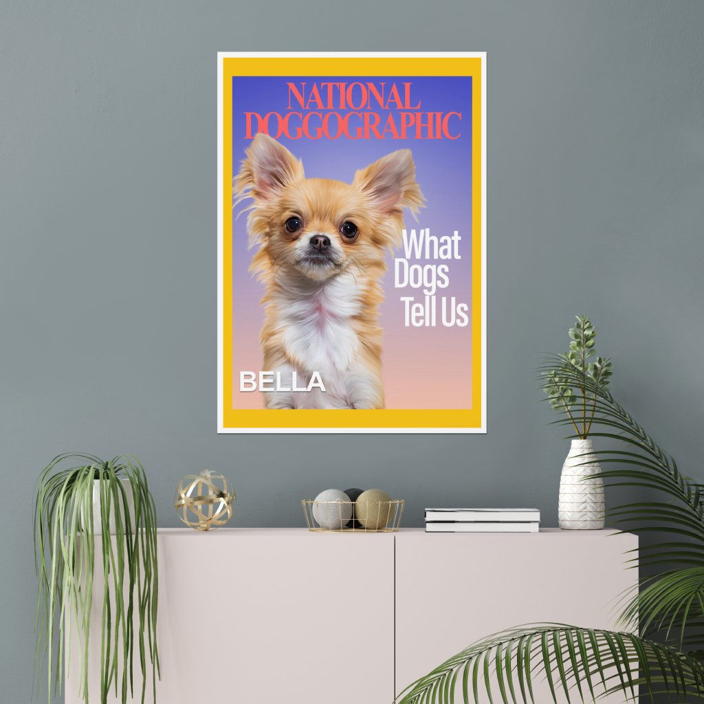 Pet Portraits | National Doggographic: Custom Pet Portrait | Paw & Glory