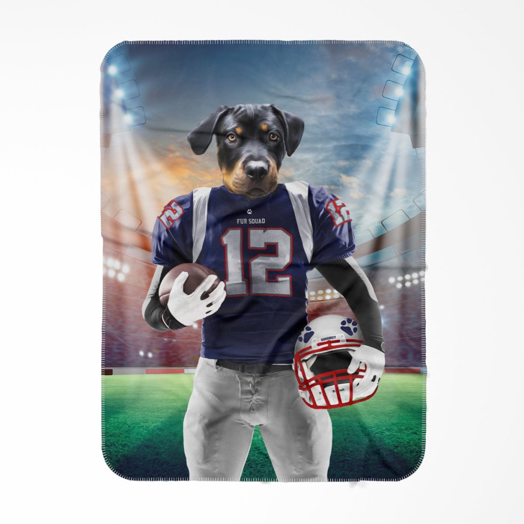 New England Pawtriots: Custom Pet Blanket - Paw & Glory - Dog Portraits - Pet Portraits