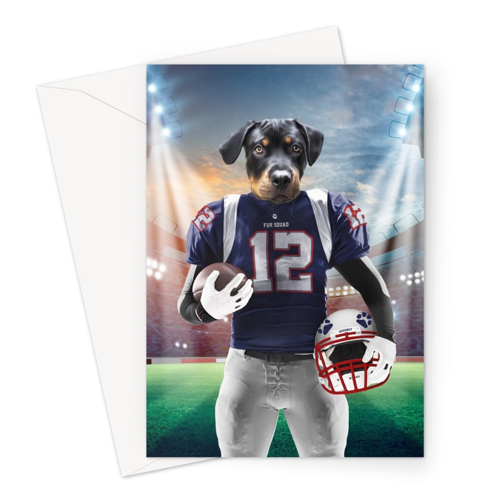 Pet Portraits | New England Pawtriots: Custom Pet Greeting Card | Paw & Glory