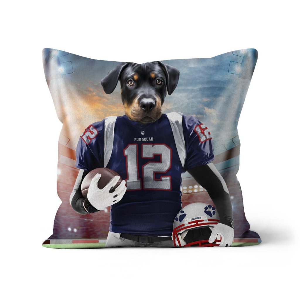 Pet Portraits | New England Pawtriots: Custom Pet Pillow | Paw & Glory