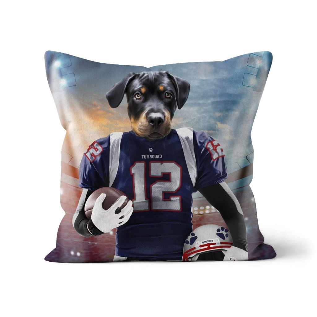 Pet Portraits | New England Pawtriots: Custom Pet Pillow | Paw & Glory
