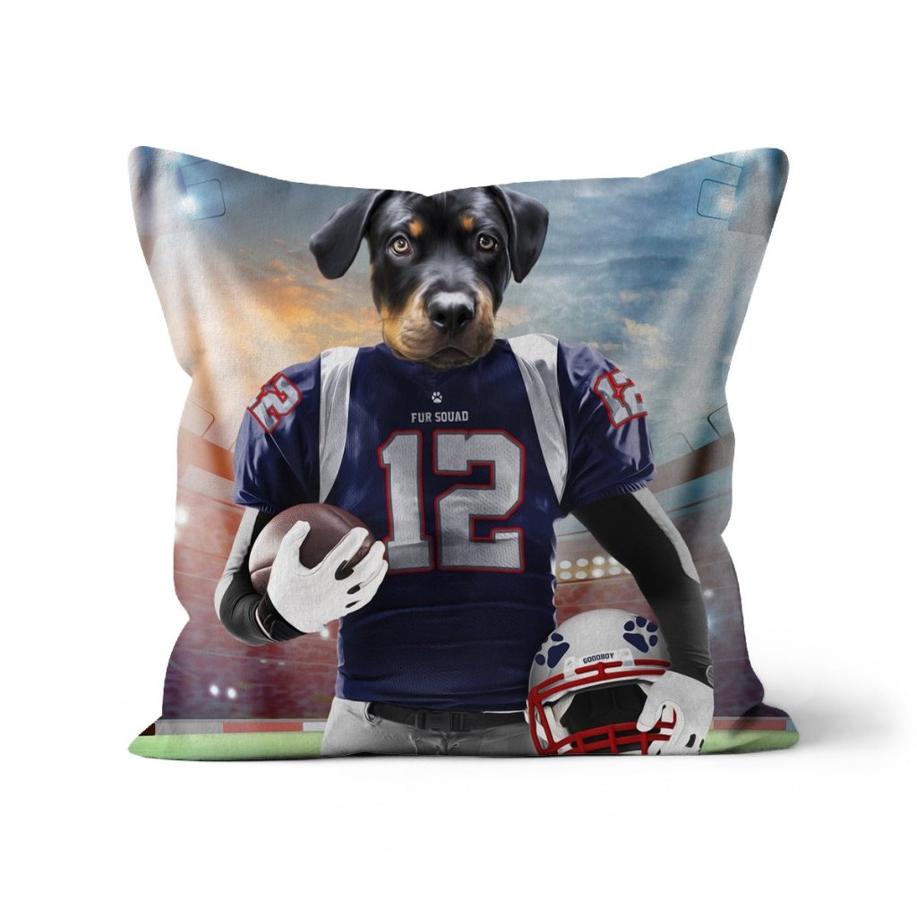 Pet Portraits | New England Pawtriots: Custom Pet Pillow | Paw & Glory