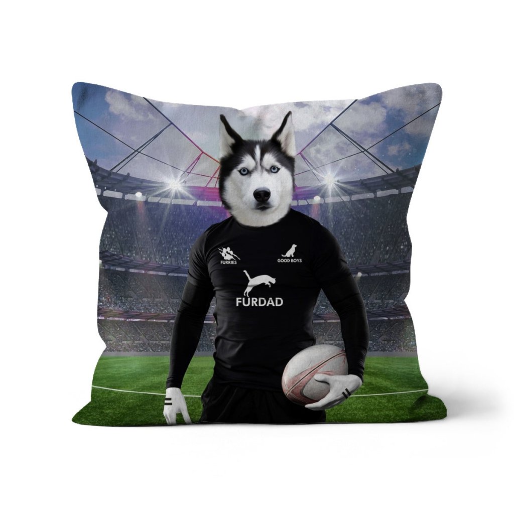 New Zealand Rugby Team: Custom Pet Pillow - Paw & Glory - Dog Portraits - Pet Portraits