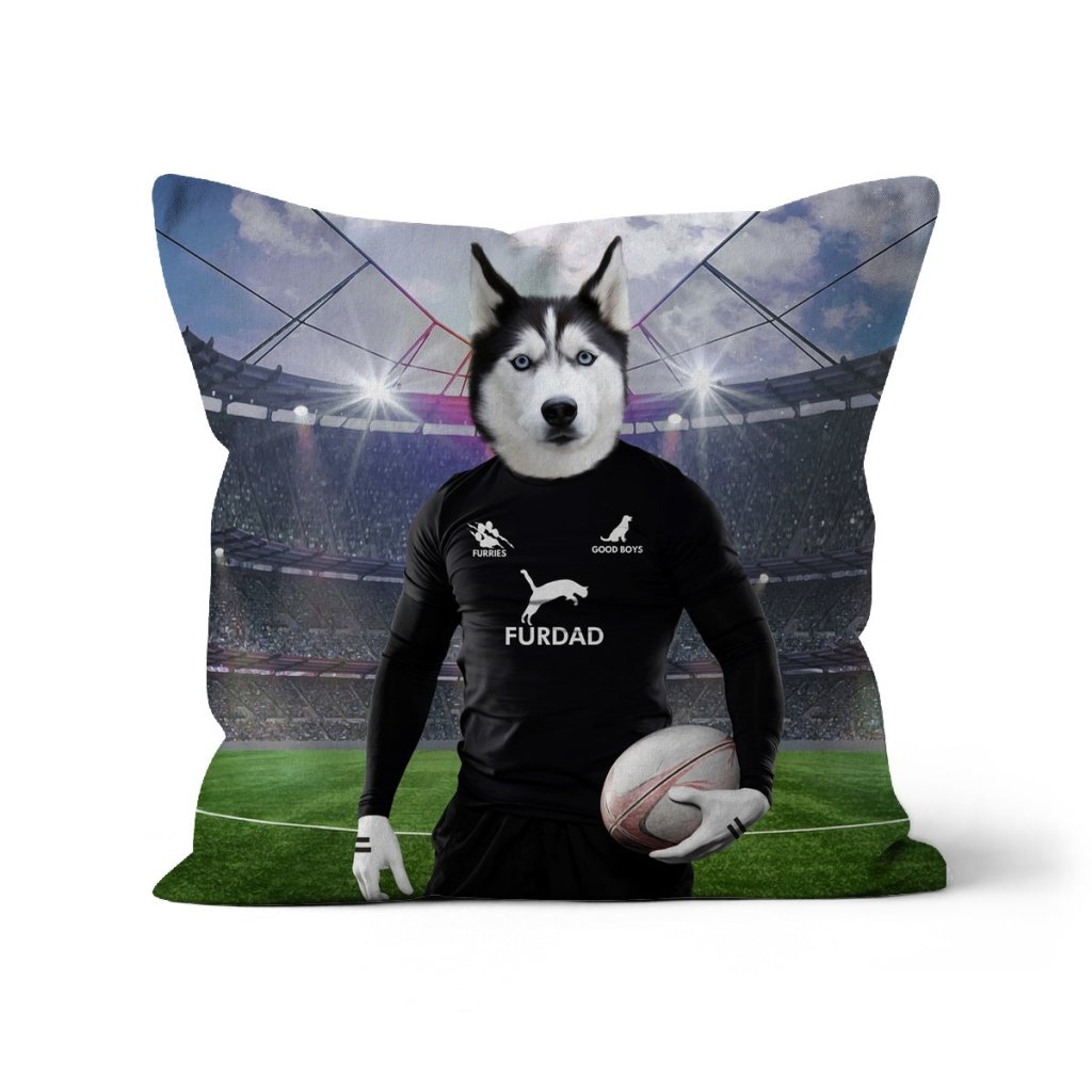 Pet Portraits | New Zealand Rugby Team: Custom Pet Pillow | Paw & Glory