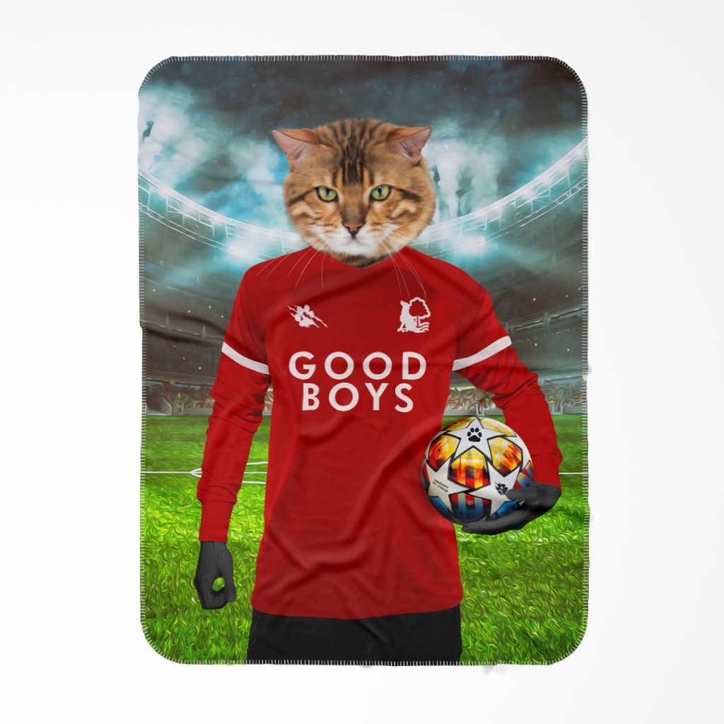Pet Portraits | Nottingham Furrest Football Club: Custom Pet Blanket | Paw & Glory